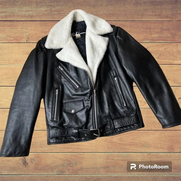 ジャケット・アウター knuthmarf layered motorcycle coat black knuthmarf layered motorcycle coat black